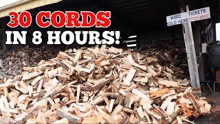 Cutting & Splitting Over 30 Cord of Firewood In 1 DAY Hoosier Firewood Hysteria 2024