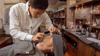  Relax & Unwind With Hot Lather Shave In Korean Barber Shop Haven  HERR Barbershop