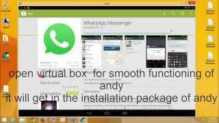 install whatsapp in the pc using andy