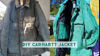 DIY Carhartt Jacket Bleach + Dye How to Dye a Jacket