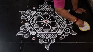 simple and easy festival rangoli design  small beautiful kolam  daily muggulu