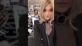 Shopping Mall Make-Up Try-On  Jacket and Choker Styling
