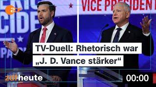 Erste Debatte der Running mates Vance und Walz Showdown überraschend sachlich