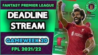 FPL GW20 STREAM  FREE HIT? Salah out for Ronaldo? Gameweek 20  Fantasy Premier League 202122 Tips