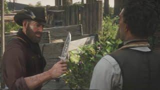 RDR2 - Arthur explaining the electric chair to a murderer is hilarious yet so terrifying