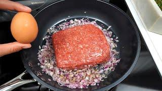 If you have eggs and ground beef make this easy quick and delicious recipe ASMR