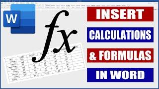 Insert Calculations and Formulas into Word  Microsoft Word Tutorials