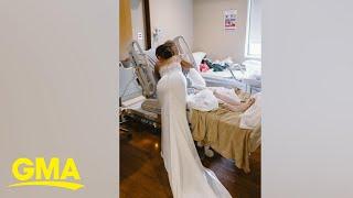 Bride surprises matron of honor the morning of wedding after she had her baby