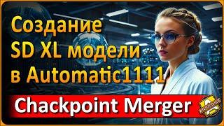 Создание SD XL Merge модели в automatic1111  Chacpoint Merger  Гайд