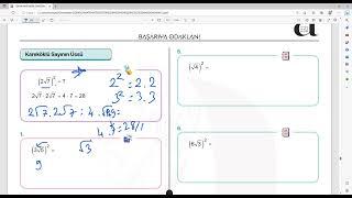 Temel Matematik-  Karekökün Üssünü Alma