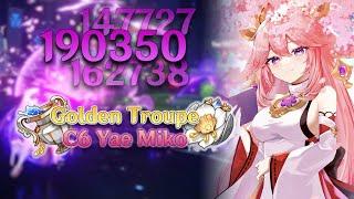 How STRONG is the 4p Golden Troupe set on Yae Miko?  C6 HYPERCARRY Yae Miko Showcase  4.0 Abyss