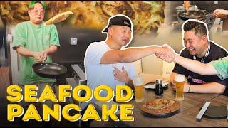 I Taught Him How to Make a Perfect Seafood Pancake in 10 Minutes 