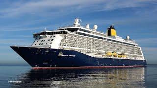 SPIRIT OF DISCOVERY  amazing beautiful maiden call of SAGA cruise ship in Warnemünde Germany  4K