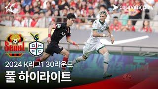 2024 K리그1 30R 서울 vs 대전 풀 하이라이트