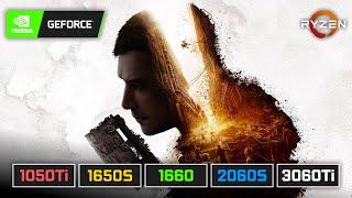 Dying Light 2  GTX 1050 Ti  GTX 1650 SUPER  GTX 1660  RTX 2060 SUPER  RTX 3060 Ti  R5 3600