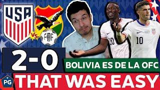 ESTADOS UNIDOS 2 BOLIVIA 0 COPA AMÉRICA USA 2024BOLIVIA QUE SE VAYA A LA OFC