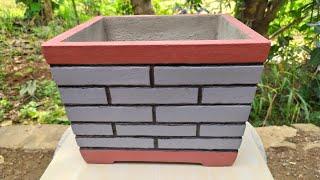 Flower Pot - How to Make a Brick Flower Pot