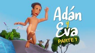 ADAN y EVA Parte 1  Adão e Eva  Historias Biblicas Animadas  BIBTOONS