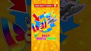 TRADING MEGA  ROSY MAPLE MOTH  IN ADOPT ME ROBLOX #shorts