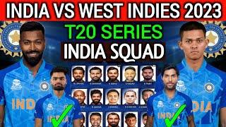 India Tour Of West Indies T20 Series 2023  Team India Final T20 Squad  Ind vs Wi T20 Squad 2023