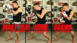 Technical Differences bw Boxing Muay Thai MMA