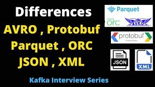 Differences AVRO vs Protobuf vs Parquet vs ORC JSON vs XML  Kafka Interview Questions