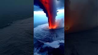 Okyanus ortasında volkan patlaması  #vulcano #ocean #sea