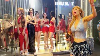 4k How is Vietnam now? Hochiminh City nightlife street scenes. So many pretty ladies here