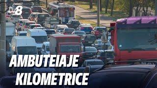 Ambuteiaje kilometrice. Pe mai multe străzi din capitală s-a circulat bară la bară.