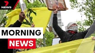 Hezbollah war rallies  7NEWS