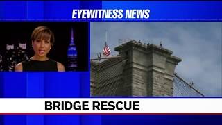 NYPD rescues man who climbed to top of Brooklyn Bridge