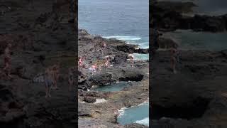Diving into Natural Pools Piscinas Naturales in Los Abrigos. Full video in the first comment #shorts