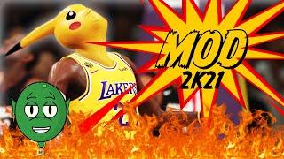 NBA 2k21 Mod Pikachu Pokémon 4k Cool Visual EFX College Turtle Gameplay - Lebron James Lakers PC
