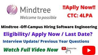 Mindtree -Off-Campus Hiring Software Engineering  Interview Update  Previous Year Ques SE   #Job