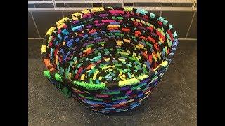 HOW TO - MAKE FABRIC ROPE BASKET - No raw edges