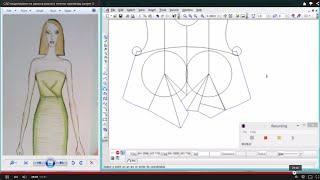 CAD моделиране на дамска рокля в плътно прилягащ силует 2