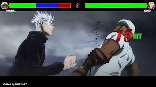 Gojo vs Miguel WITH HEALTHBARS  Jujutsu Kaisen 0