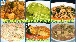 Recetas con mucha variedad de verduras Menu semanal de mayo