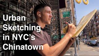 Urban Sketching in Chinatown NYC