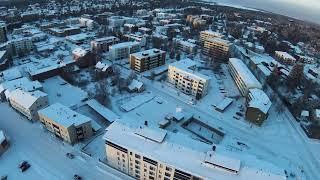 Drone view of Kokkola City Finland 4K