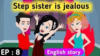 Step sister part 8  English story  Learn English  English animation  Sunshine English