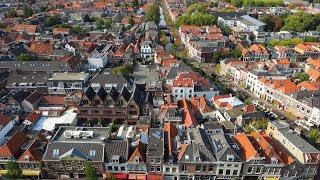 The Netherlands  Delft city viewed from the New Church De Nieuwe Kerk tower