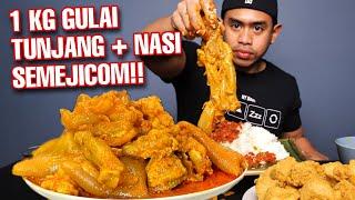 GILA  MUKBANG 1 KG GULAI TUNJANG + TAHU CRISPI PAKE NASI 1 MEJIKOM 