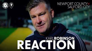 REACTION  Karl Robinson speaks after Newport defeat