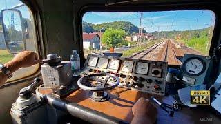 Locomotive ASEA ŽRS class 441 - driving the train - train driver view 4K