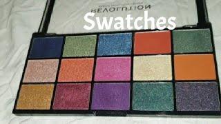 Makeup Revolution Reloaded Palette Passion for Color Swatches