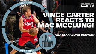 Vince Carters FIRST reaction to Mac McClung winning the NBA Slam Dunk contest‼️  NBA Today