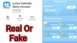 Lucky calendar app real or fake  Lucky Calendar app payment proof  Lucky calendar app