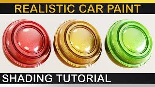 V-Ray  Realistic CARPAINT Shader  In Depth Render Theory Setup and Final Rendering