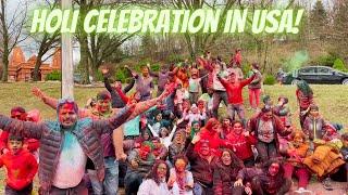 Holi Celebration In USA  Food Colors Dance And Lots Of Fun